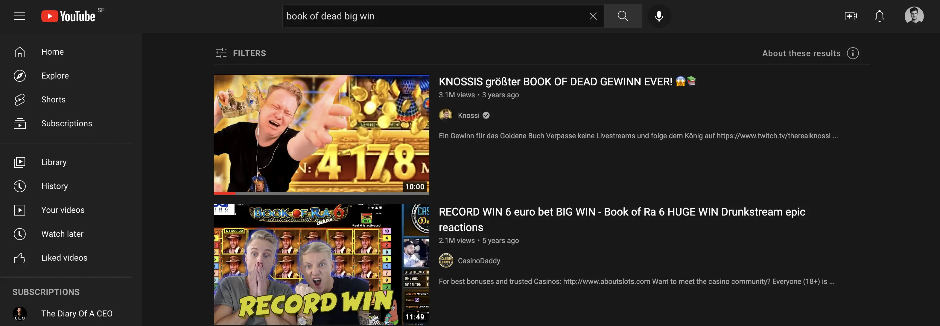 Knossi-YouTube-Book Of Dead